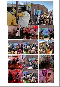 مشروع التوعية الصحية للوقاية من وباء الكوليرا للنازحين في المخيمات